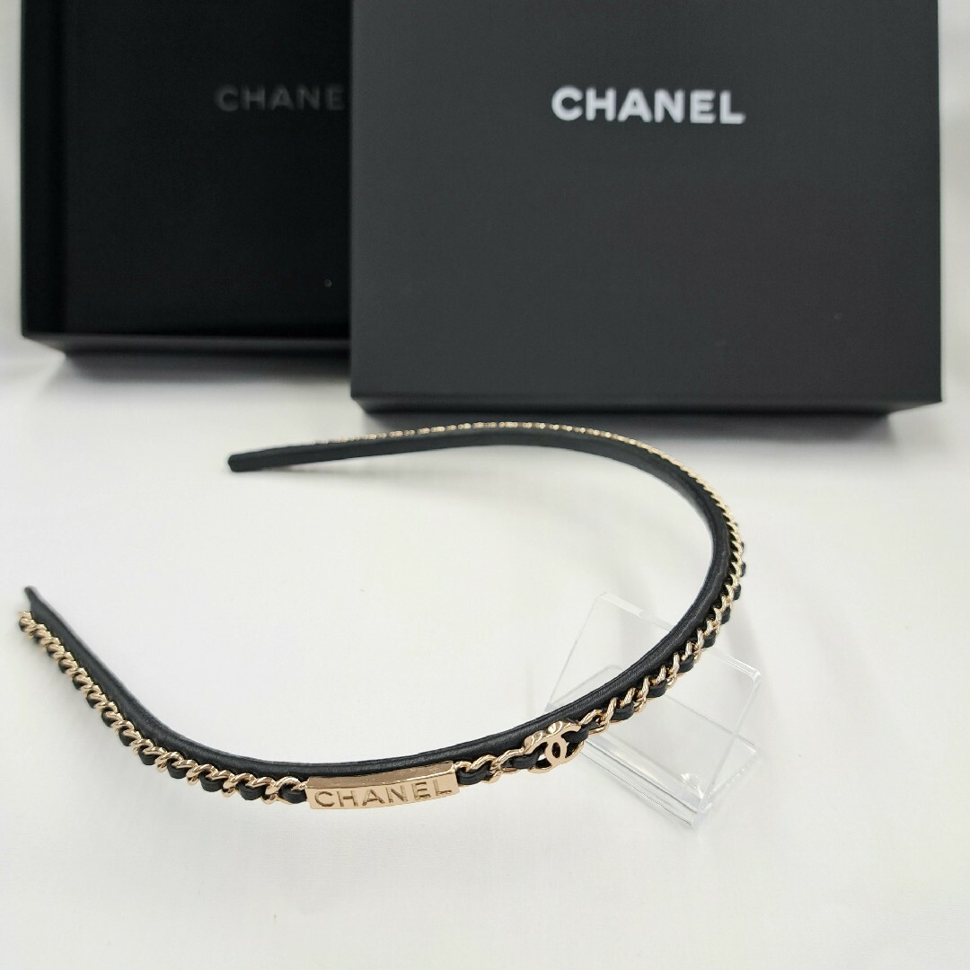 CHANEL　シャネル　ココマーク　カチューシャ　チェーン