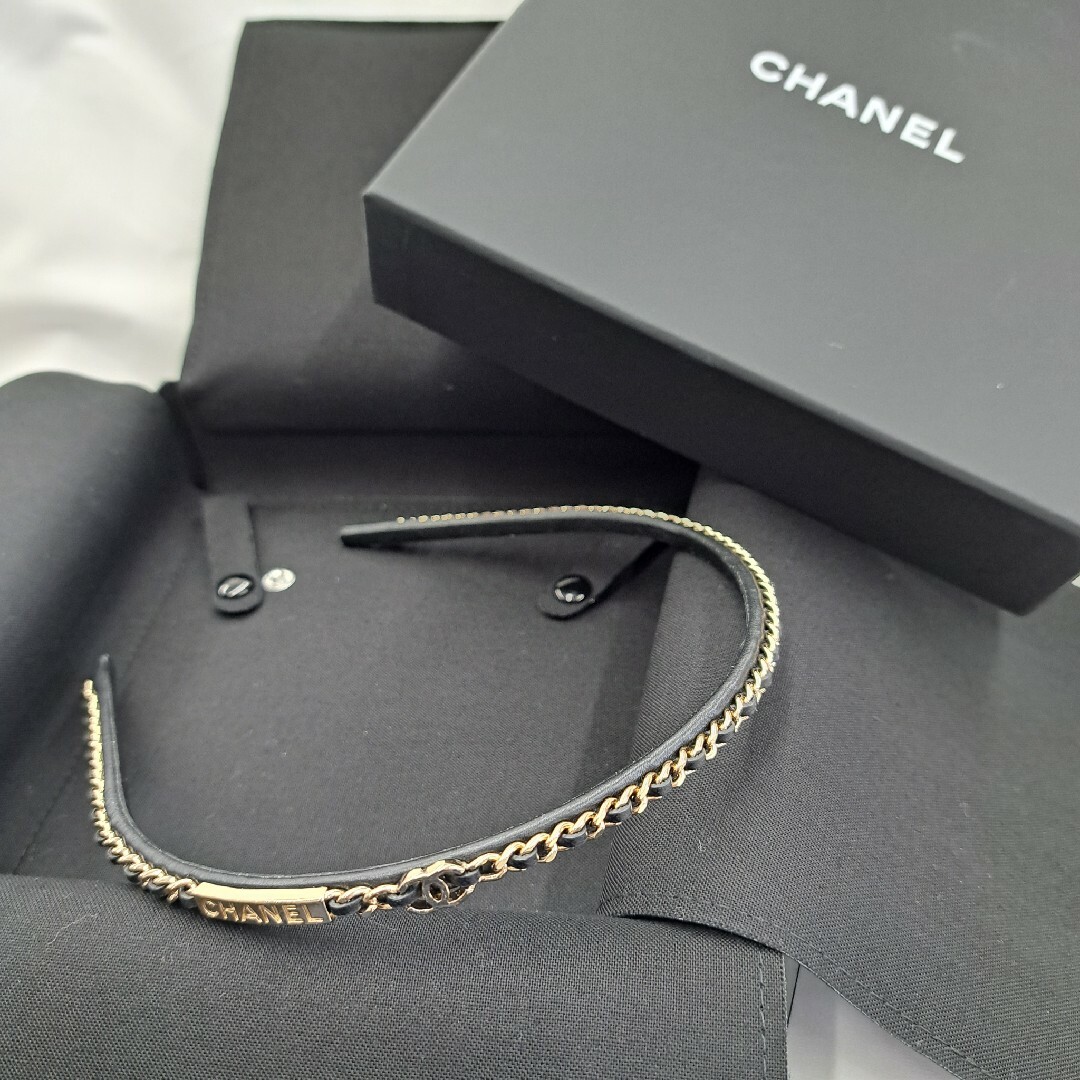 CHANEL　シャネル　ココマーク　カチューシャ　チェーン