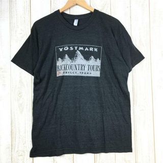 MENs L  ヨーストマーク YOSTMARK アイダホのアウトドアショップ・ツアーガイド オリジナルT 希少なアウトドアTシャツ アメリカ製 アメリカンアパレルボディ 旧モデル 入手困難 ブラック系(その他)