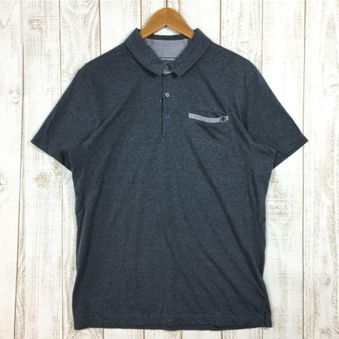 MENs L  ブラックダイヤモンド クイックドライ ポロシャツ Quickdry Polo Shirt BLACK DIAMOND 87447 グレー系