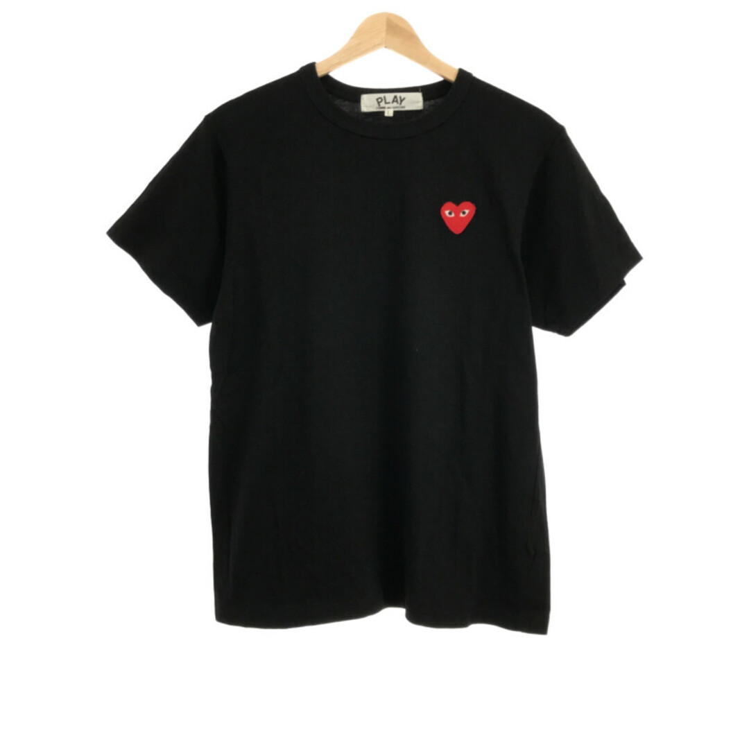 COMME des GARCONS(コムデギャルソン)のプレイコムデギャルソン ハートロゴワッペンTシャツ ブラック L メンズのトップス(Tシャツ/カットソー(半袖/袖なし))の商品写真