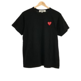 コムデギャルソン(COMME des GARCONS)のプレイコムデギャルソン ハートロゴワッペンTシャツ ブラック L(Tシャツ/カットソー(半袖/袖なし))