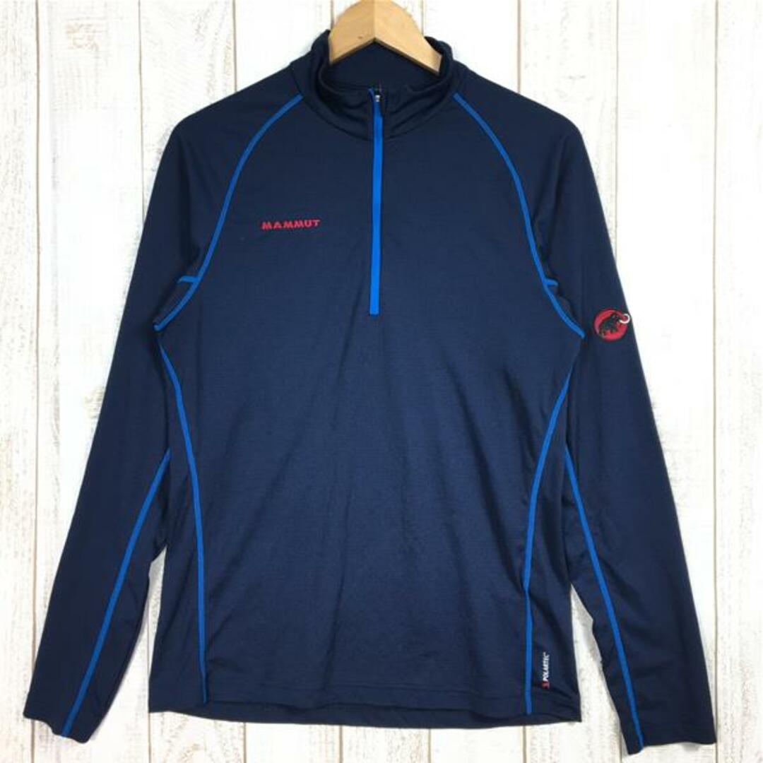 MENs L  マムート コンフォート 4S ジップ ロングスリーブ COMFORT 4S Zip Longsleeve ポーラテック パワードライ シャツ MAMMUT 1041-09160 ネイビー系