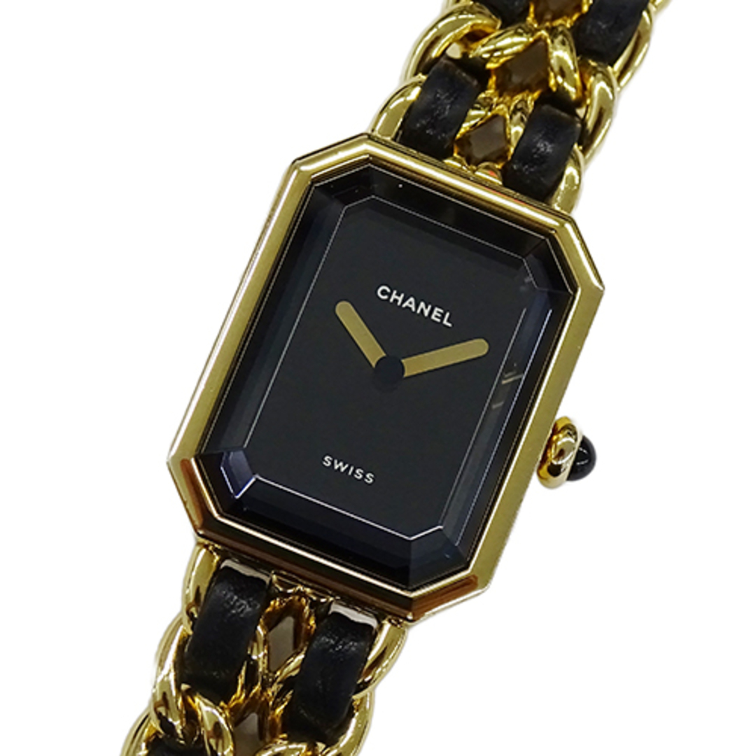 シャネル CHANEL 時計 レディース ブランド プルミエール クオーツ QZ GPレザー Lサイズ H0001 ゴールド ブラック