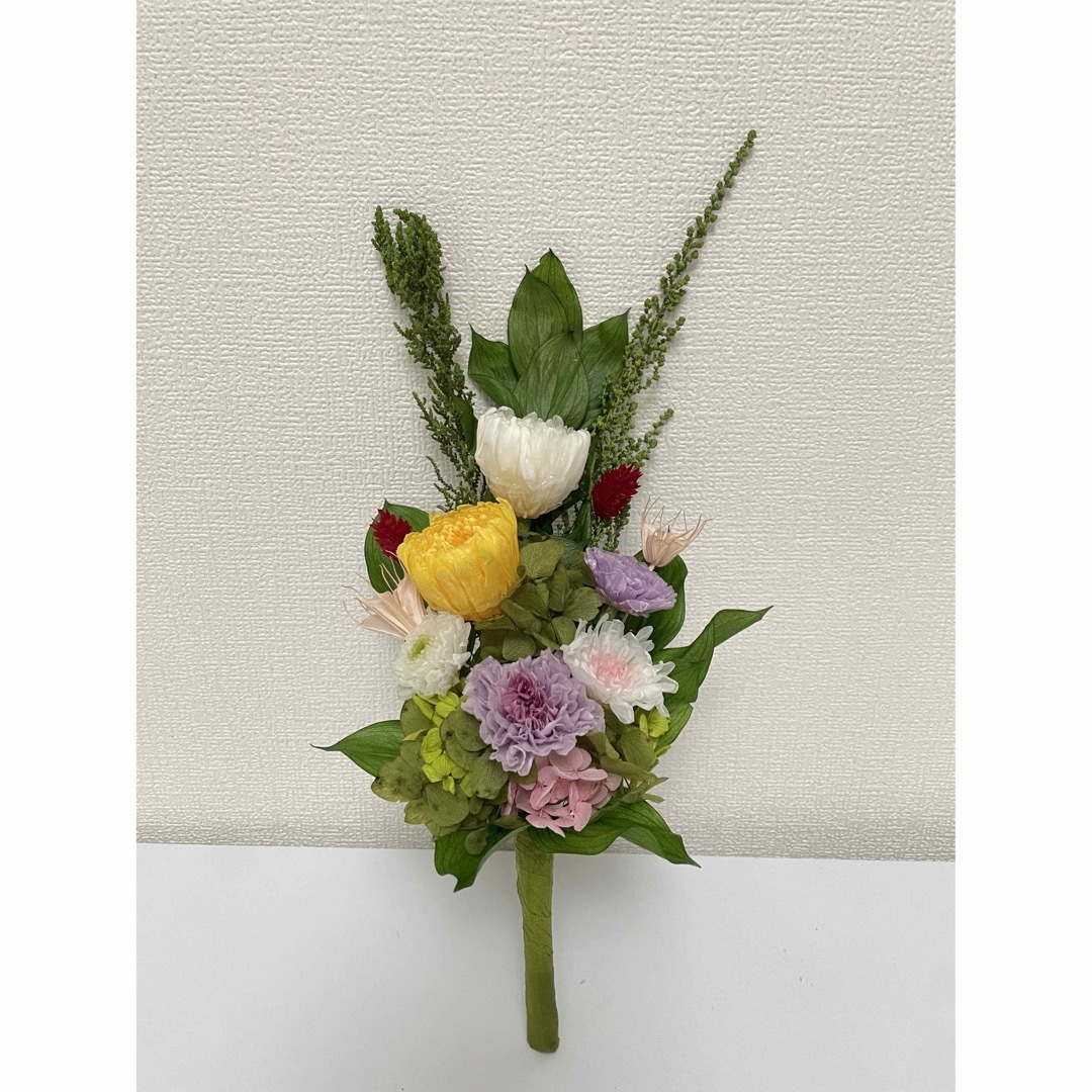 プリザーブドフラワー仏花????一対✨花器無し 約35cm お盆 お供え 