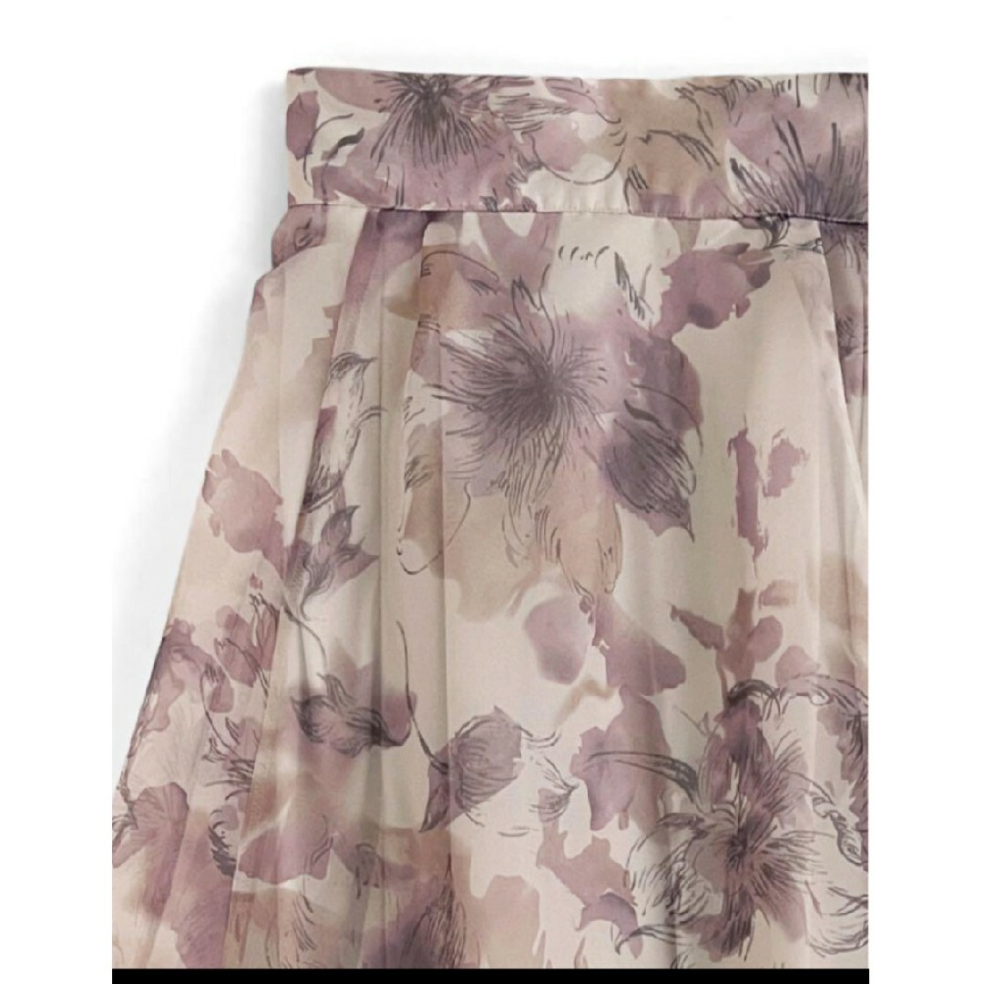 GRL(グレイル)のGRL グレイル パフスリーブ ハイネックニット＆花柄オーガンジースカート レディースのスカート(ロングスカート)の商品写真