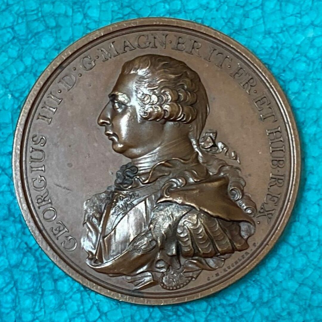 1800 イギリス ジョージ 暗殺からの保存 救命記念 大型 ブロンズメダルイギリス額面