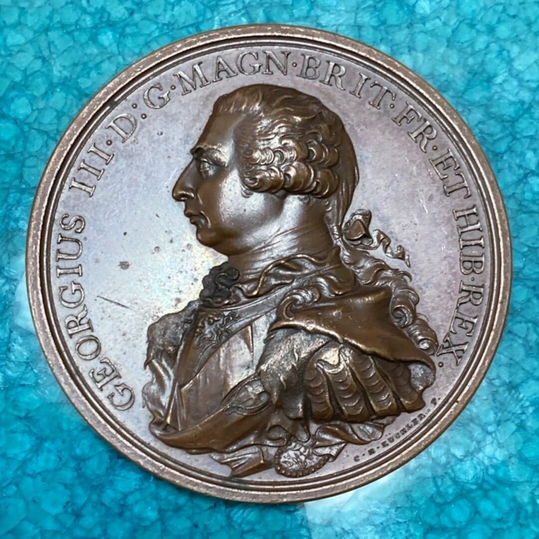 1800 イギリス ジョージ 暗殺からの保存 救命記念 大型 ブロンズメダルイギリス額面