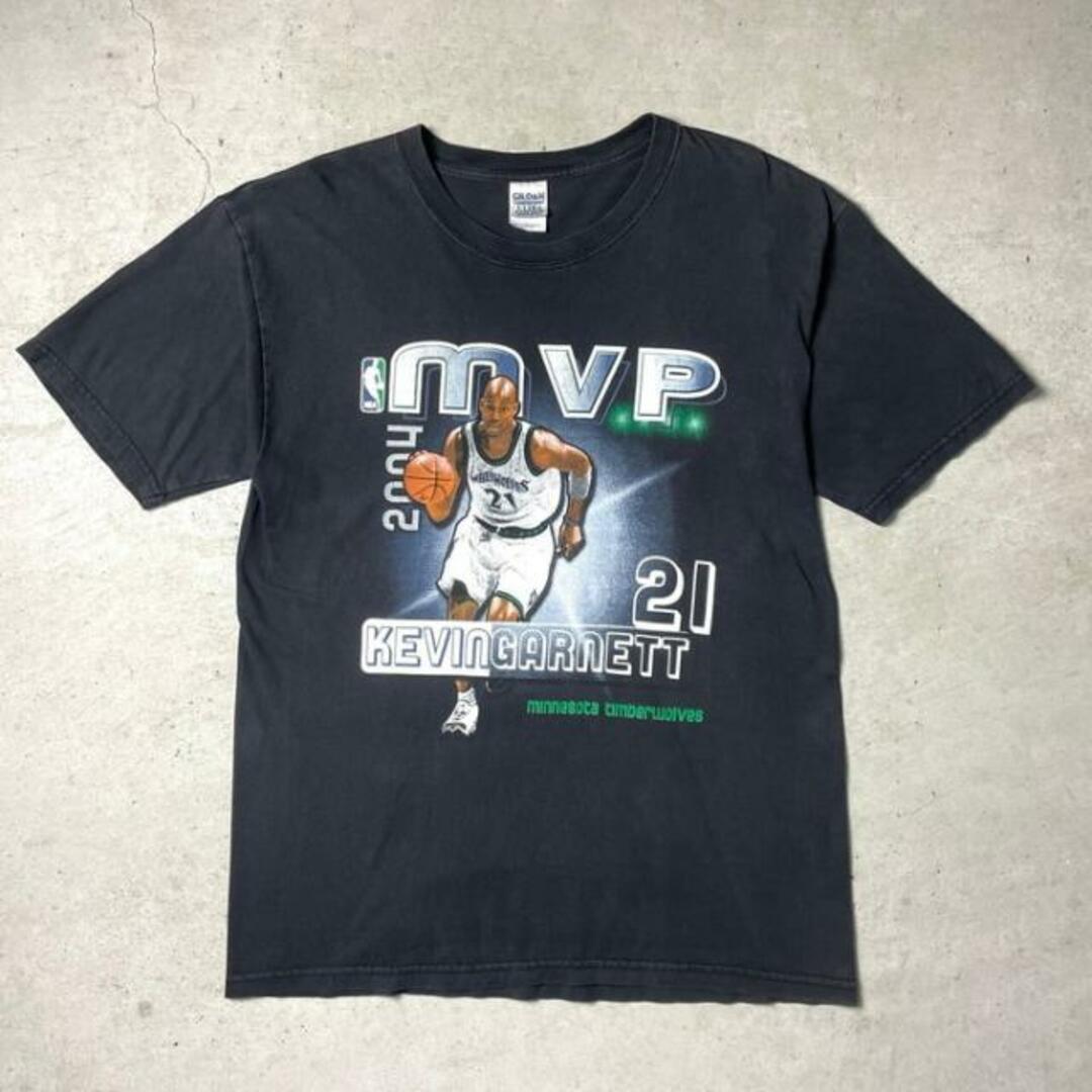 00年代 NBA KEVIN GARNETT MVP 2004 プリント Tシャツ  メンズL 1