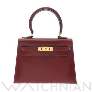 エルメス(Hermes)の中古 エルメス HERMES レディース ハンドバッグ ルージュアッシュ /ゴールド金具 ボックスカーフ(ハンドバッグ)