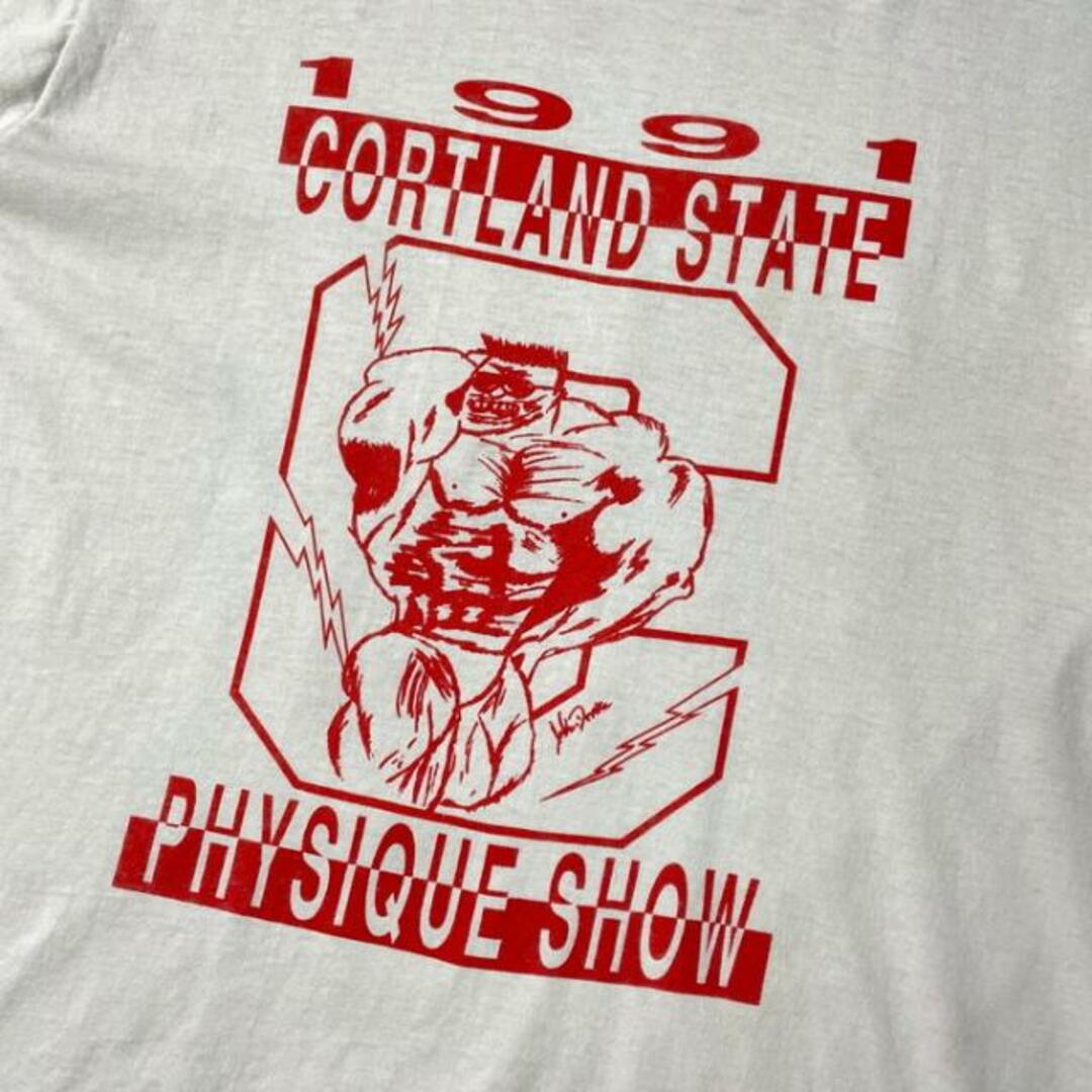 90年代 USA製 CORTLAND STATE PHYSIQUE SHOW イベント プリント Tシャツ  メンズL