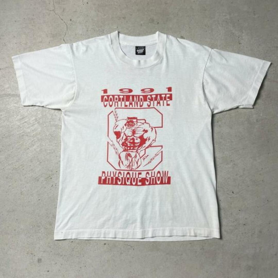 90年代 USA製 CORTLAND STATE PHYSIQUE SHOW イベント プリント Tシャツ  メンズL