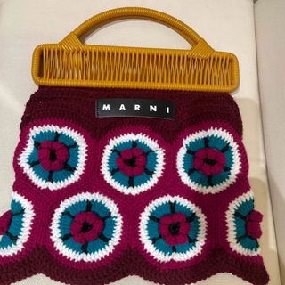 マルニ(Marni)の超美品MARNI♦︎マルニ フラワーニット鍵編み ハンドバッグ(ハンドバッグ)