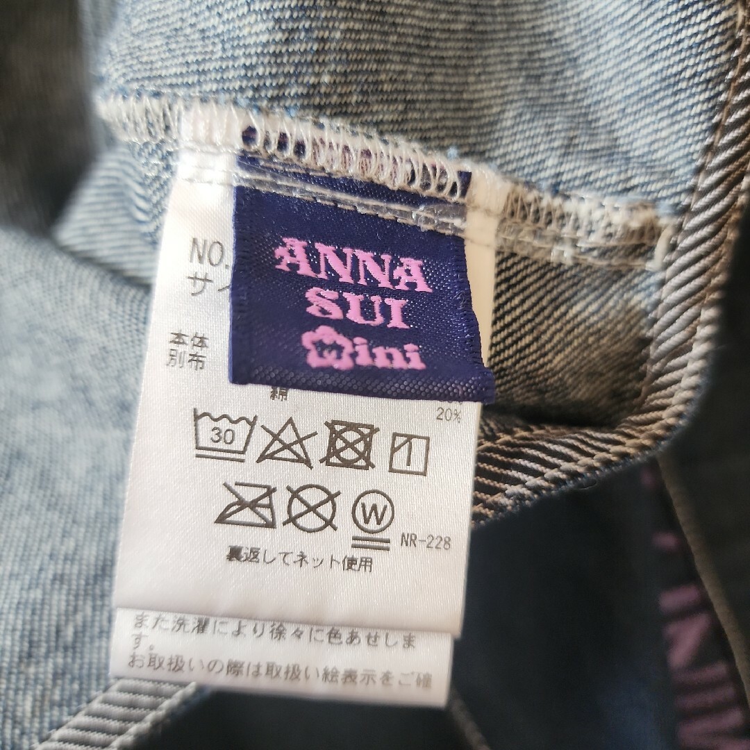 ANNA SUI mini(アナスイミニ)のお値下げ♥️ANNA SUI mini♥️デニムスカート♥️140cm キッズ/ベビー/マタニティのキッズ服女の子用(90cm~)(スカート)の商品写真