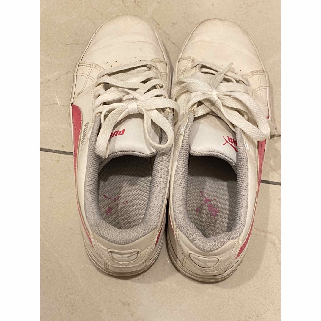 PUMA(プーマ)のPUMA レディース　靴　シューズ　ホワイト　白　ピンク　24 センチ レディースの靴/シューズ(スニーカー)の商品写真