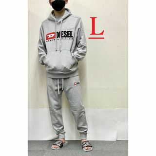 ディーゼル(DIESEL)のディーゼル　セットアップ 21B23　グレー　Lサイズ　新品　A03757(パーカー)