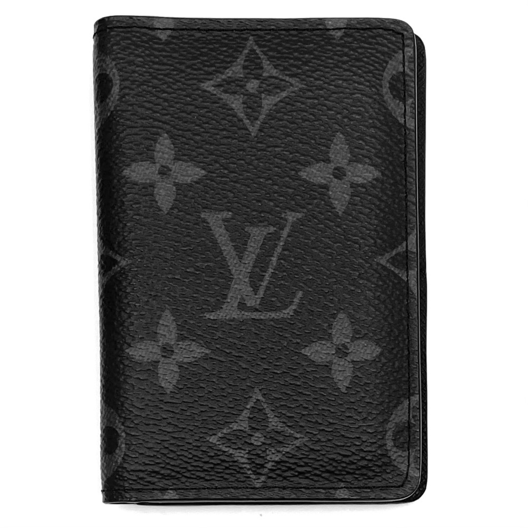 LOUIS VUITTON ルイヴィトン カードケース モノグラムエクリプス オーガナイザードゥポッシュ 名刺入れ 定期入れ 小物 M61696    ブラック 黒 メンズ 定番 美品【品】