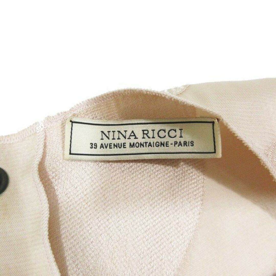 ニナリッチ NINA RICCI ワンピース ノースリーブ 膝丈 ミモレ ドット