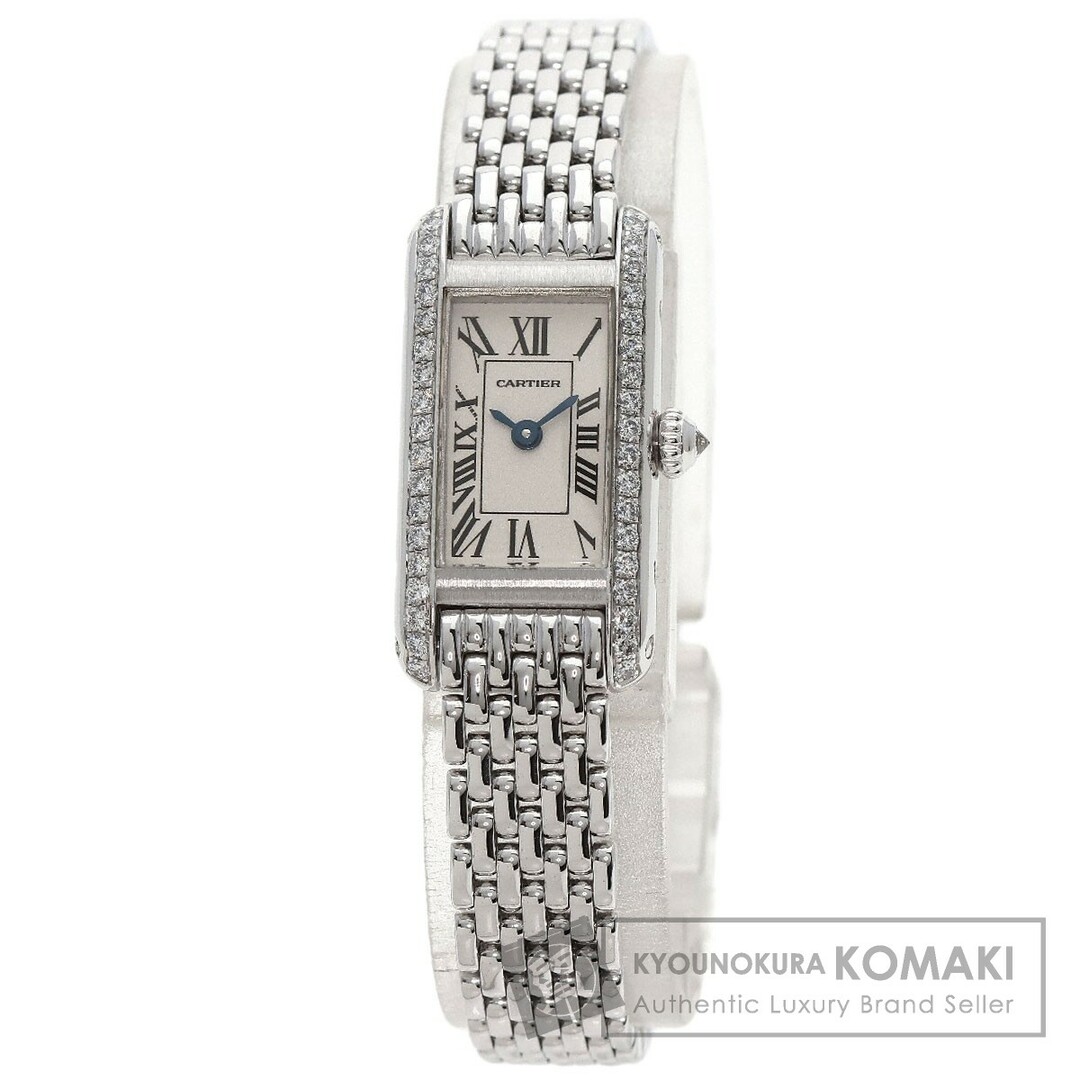 CARTIER WB3026U3 タンクアロンジェ SM  腕時計 K18WG K18WG ダイヤモンド レディース