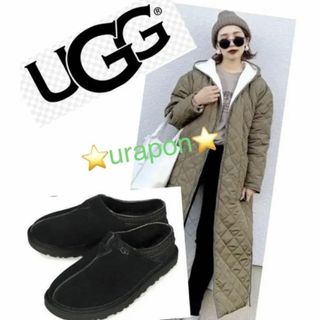 アグ(UGG)の激レア・入手困難✨①新品✨24～24.5素足✨UGG✨NEUMAN✨ニューマン黒(スリッポン/モカシン)