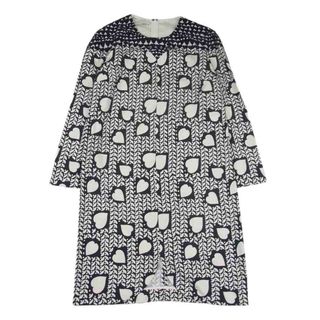 ステラマッカートニー(Stella McCartney)のStella McCartney ステラマッカートニー HEARTS AND LIPS PRINT DRESS シルク100％ ハート リップス プリント 総柄 バックファスナー ワンピース ブラック系 36【中古】(その他)