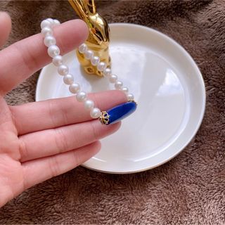 天然無処理 スギライト ブルー 樽型デザイン ブレスレットの通販 by