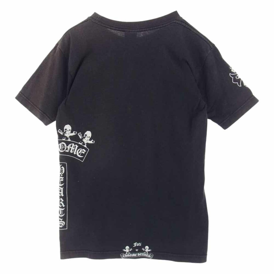 Tシャツ/カットソー(半袖/袖なし)CHROME HEARTSクロムハーツ フォティ　スカル　ボーダーTシャツ白