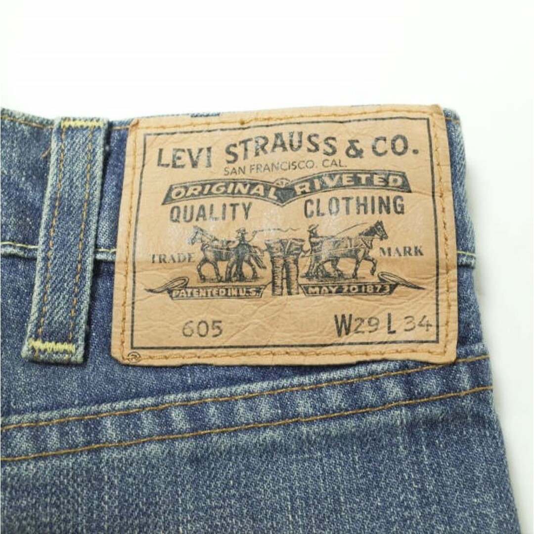 LEVI'S VINTAGE CLOTHING リーバイス ヴィンテージクロージング トルコ製 605 1960's スキニーデニムパンツ 30605-0029 29 インディゴ LVC 5ポケット ジッパーフライ 復刻 オレンジタブ BIGE ボトムス【中古】【LEVI'S VINTAGE CLOTHING】 メンズのパンツ(デニム/ジーンズ)の商品写真