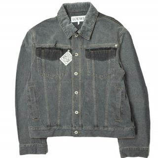 ロエベ(LOEWE)のLOEWE ロエベ 22AW イタリア製 FADED DENIM JACKET フェードデニムジャケット H526Y50X008 48 BLACK Gジャン 3rd アウター【中古】【LOEWE】(Gジャン/デニムジャケット)