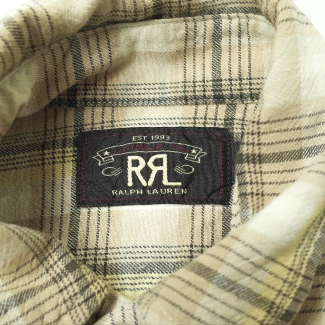 RRL(ダブルアールエル)のRRL ダブルアールエル 22AW Tartan Plaid Twill Work Shirts プラッドツイルワークシャツ 782871189001 S BEIGE Double RL 長袖 タータンチェック トップス【中古】【RRL】 メンズのトップス(シャツ)の商品写真