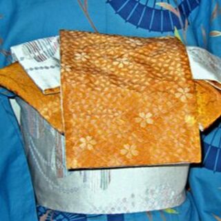 ◆切らずに作る付け帯（作り帯）「文庫系」の作り方の説明書◆半巾帯(浴衣帯)