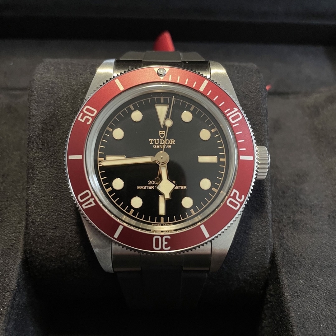 tudor blackbay burgundy ラバーベルト