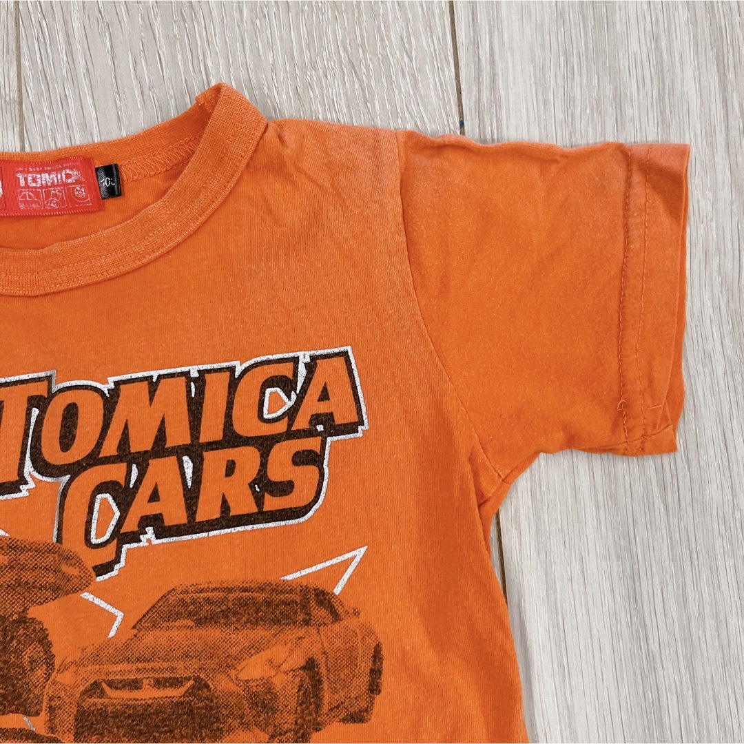 Takara Tomy(タカラトミー)のトミカ TOMICA 半袖 Tシャツ オレンジ カットソー 100センチ 夏服 キッズ/ベビー/マタニティのキッズ服男の子用(90cm~)(Tシャツ/カットソー)の商品写真