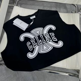 CELINE 16 CROP TOP IN COTTON JERSEY