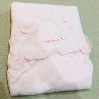 ミキハウス(mikihouse)のミキハウス　無撚糸アフガン　おくるみ　新品未使用(おくるみ/ブランケット)