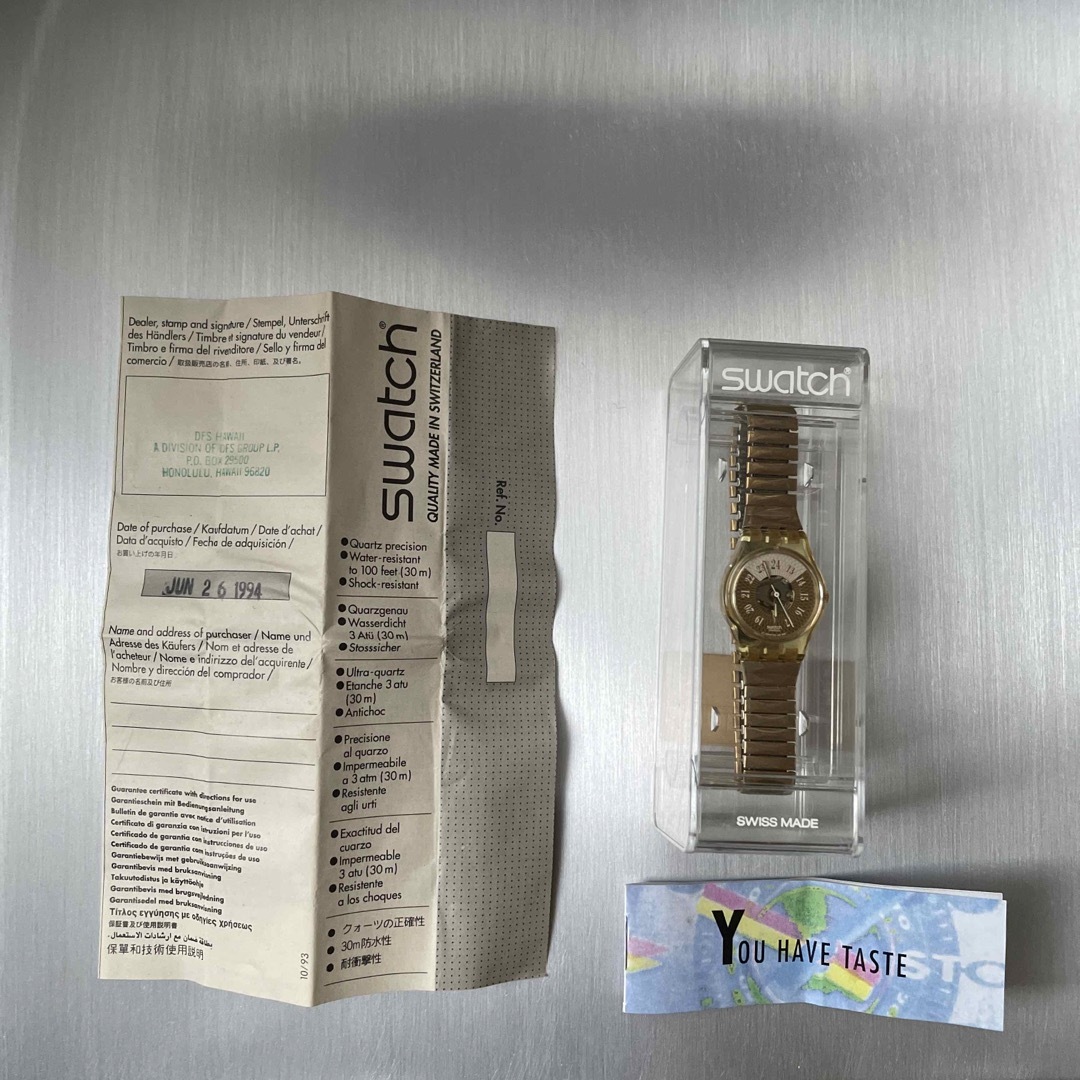 swatch - swatch スウォッチ スケルトン 蛇腹ゴールドベルト swatch - swatch スウォッチ スケルトン 蛇腹ゴールドベルト