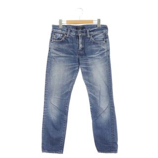 ジョンブル(JOHNBULL)のジョンブル 加工デニムパンツ ジーンズ テーパード スリム クロップド SS 青(デニム/ジーンズ)