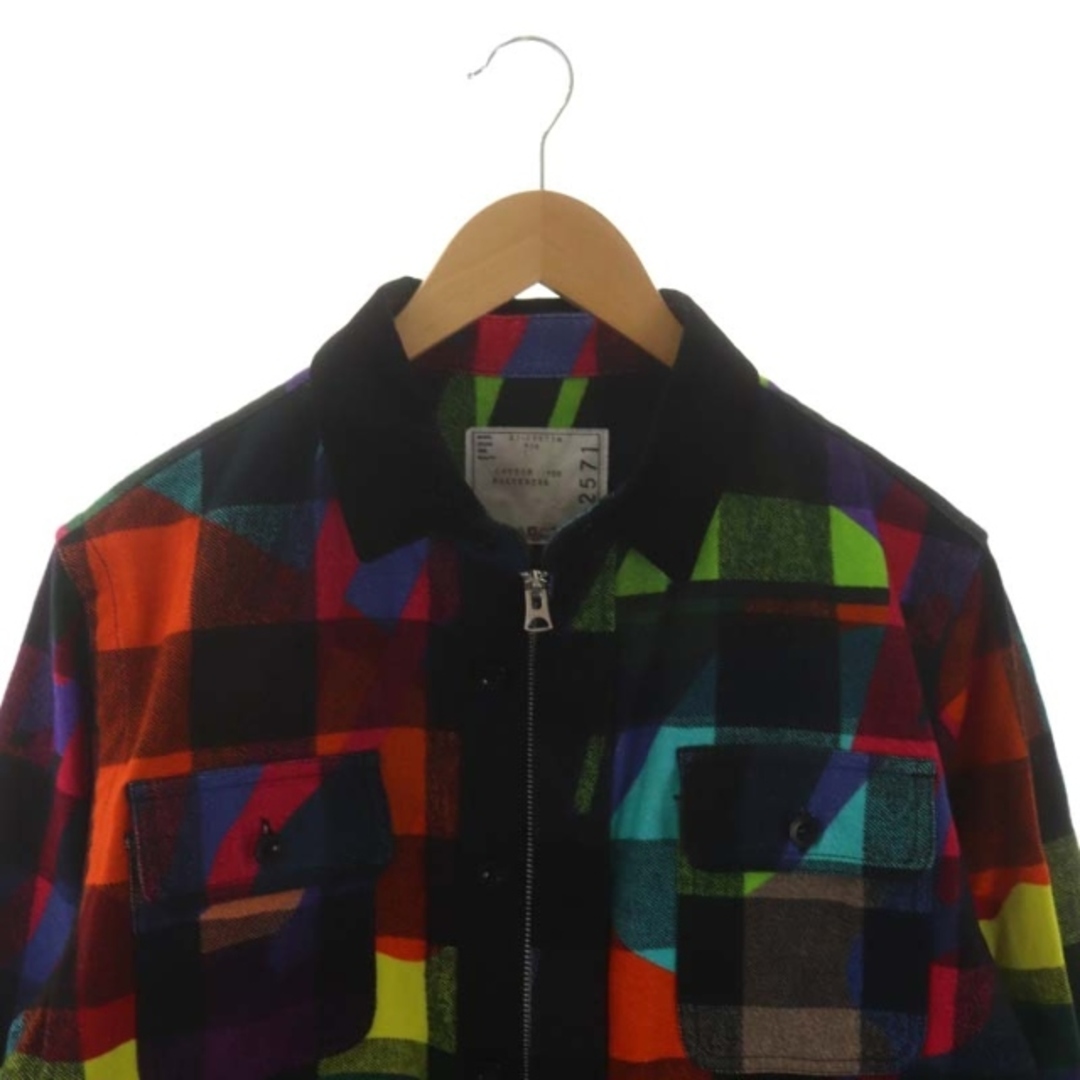 sacai(サカイ)のサカイ × KAWS 21AW ネルシャツ ジャケット 総柄 1 マルチカラー メンズのジャケット/アウター(ブルゾン)の商品写真