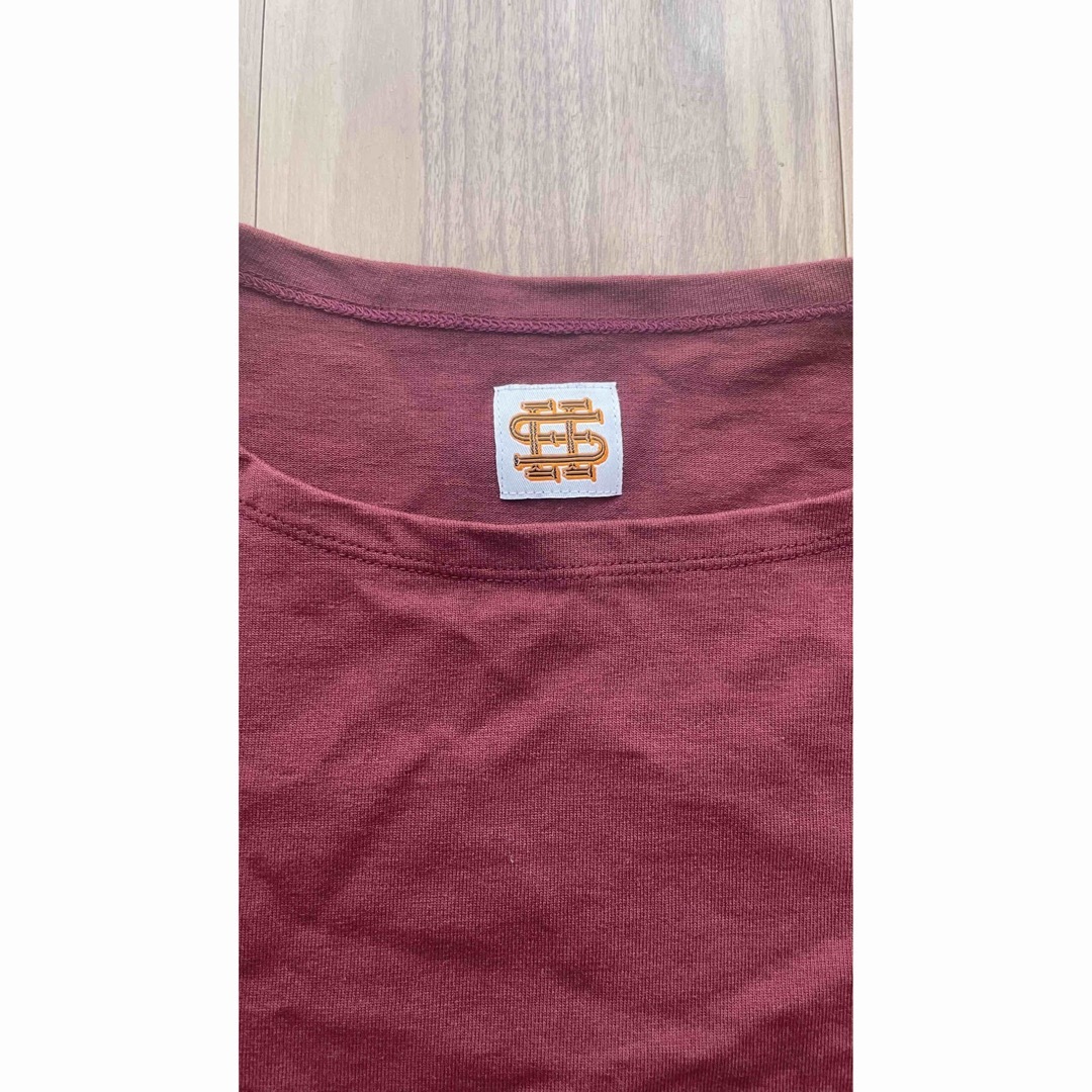 SEE SEE BOATNECK LS TEE BORDEAUX XLsize - Tシャツ/カットソー(七分