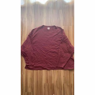 ワンエルディーケーセレクト(1LDK SELECT)のSEE SEE BOATNECK  LS TEE BORDEAUX XLsize(Tシャツ/カットソー(七分/長袖))