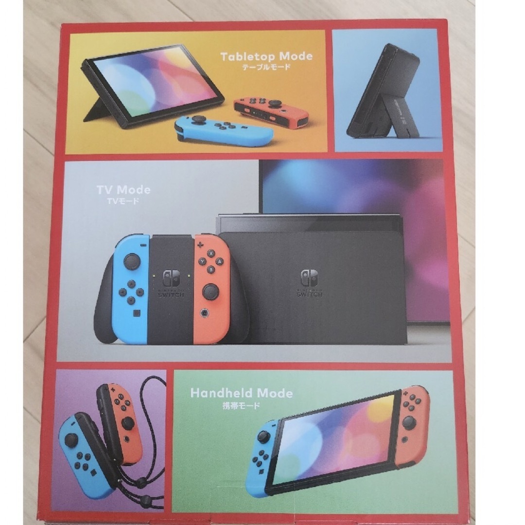 Nintendo Switch(ニンテンドースイッチ)の【新品未使用】Nintendo Switch 有機EL モデル 本体 ネオン  エンタメ/ホビーのゲームソフト/ゲーム機本体(携帯用ゲーム機本体)の商品写真