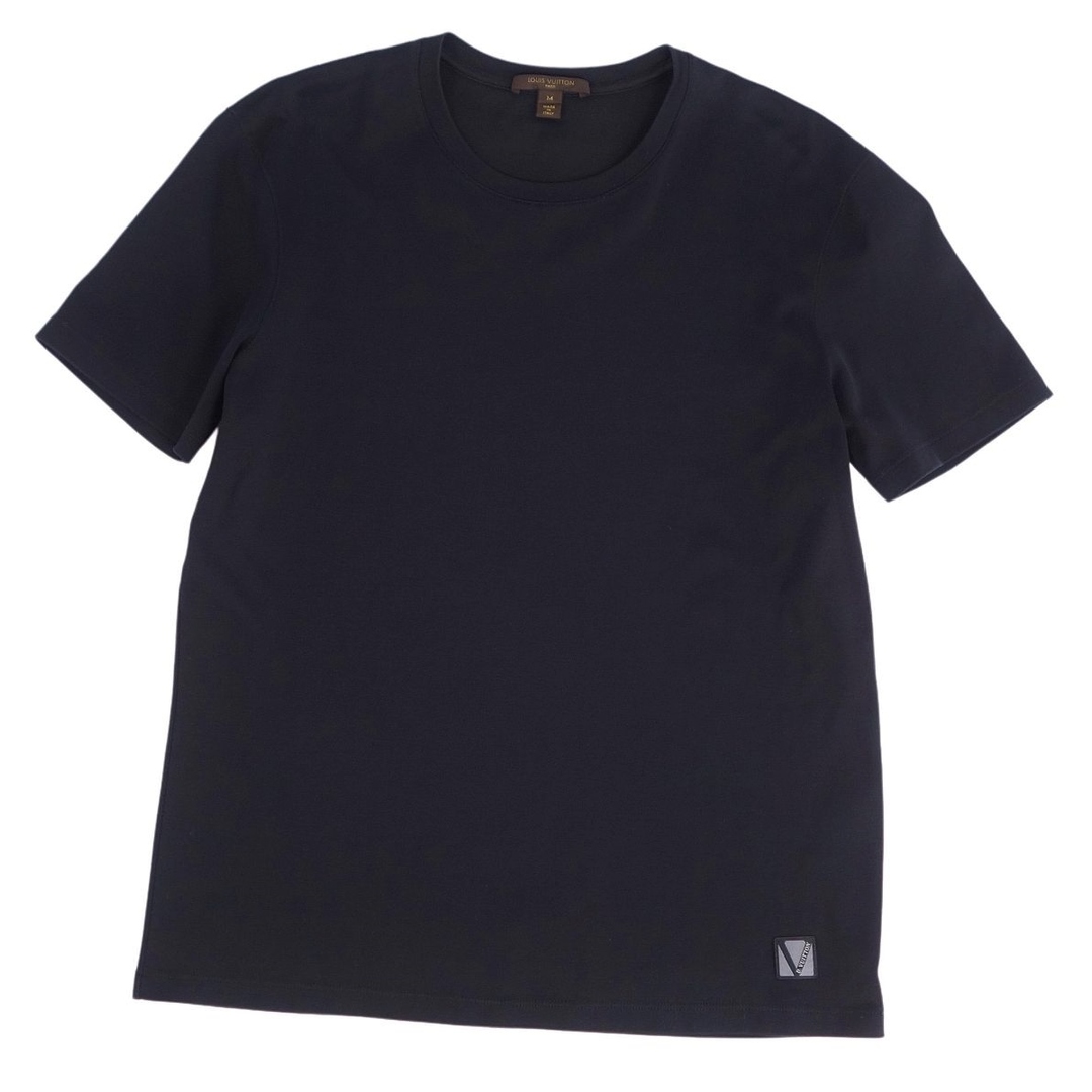 LOUIS VUITTON(ルイヴィトン)の美品 ルイヴィトン LOUIS VUITTON Tシャツ カットソー 半袖 ショートスリーブ ロゴ柄 トップス メンズ M ブラック メンズのトップス(Tシャツ/カットソー(半袖/袖なし))の商品写真