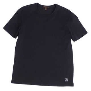 ルイヴィトン(LOUIS VUITTON)の美品 ルイヴィトン LOUIS VUITTON Tシャツ カットソー 半袖 ショートスリーブ ロゴ柄 トップス メンズ M ブラック(Tシャツ/カットソー(半袖/袖なし))