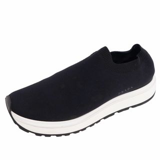 プラダ(PRADA)のプラダ PRADA スニーカー ローカット スリッポン ソックススニーカー ニット シューズ メンズ 6(26.5cm相当) ブラック(スニーカー)