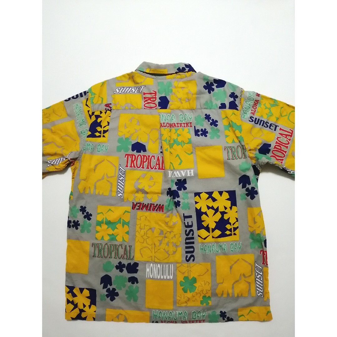 90s アロハシャツ ハワイ ヴィンテージ 総柄 半袖シャツ ボタンダウンシャツ メンズのトップス(シャツ)の商品写真