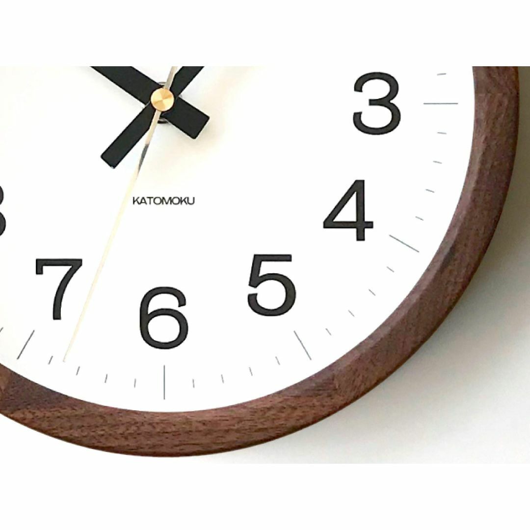 色: 電波時計】KATOMOKU Muku Clock 16 ウォールナット