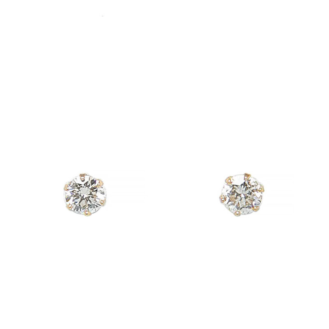 美品 K18PG ピンクゴールド ピアス ダイヤ 0.20ct 【1-0112855】ピアス