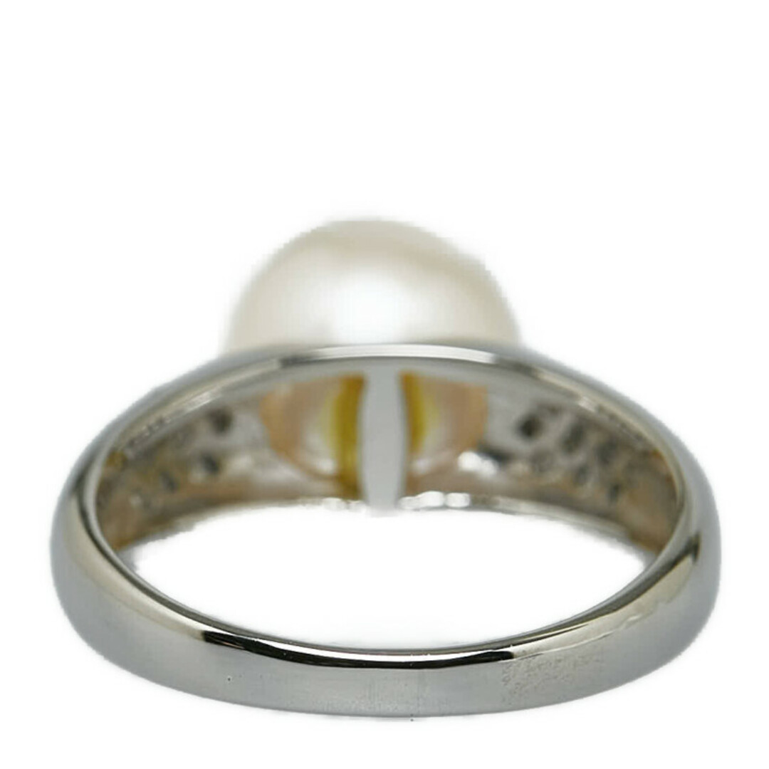 指輪 リング  Pt850 パール ダイヤモンド 約9号 総重量6.6g  | プラチナ ダイアモンド アクセサリー ファッション 宝石 真珠 ジュエリー ABランク