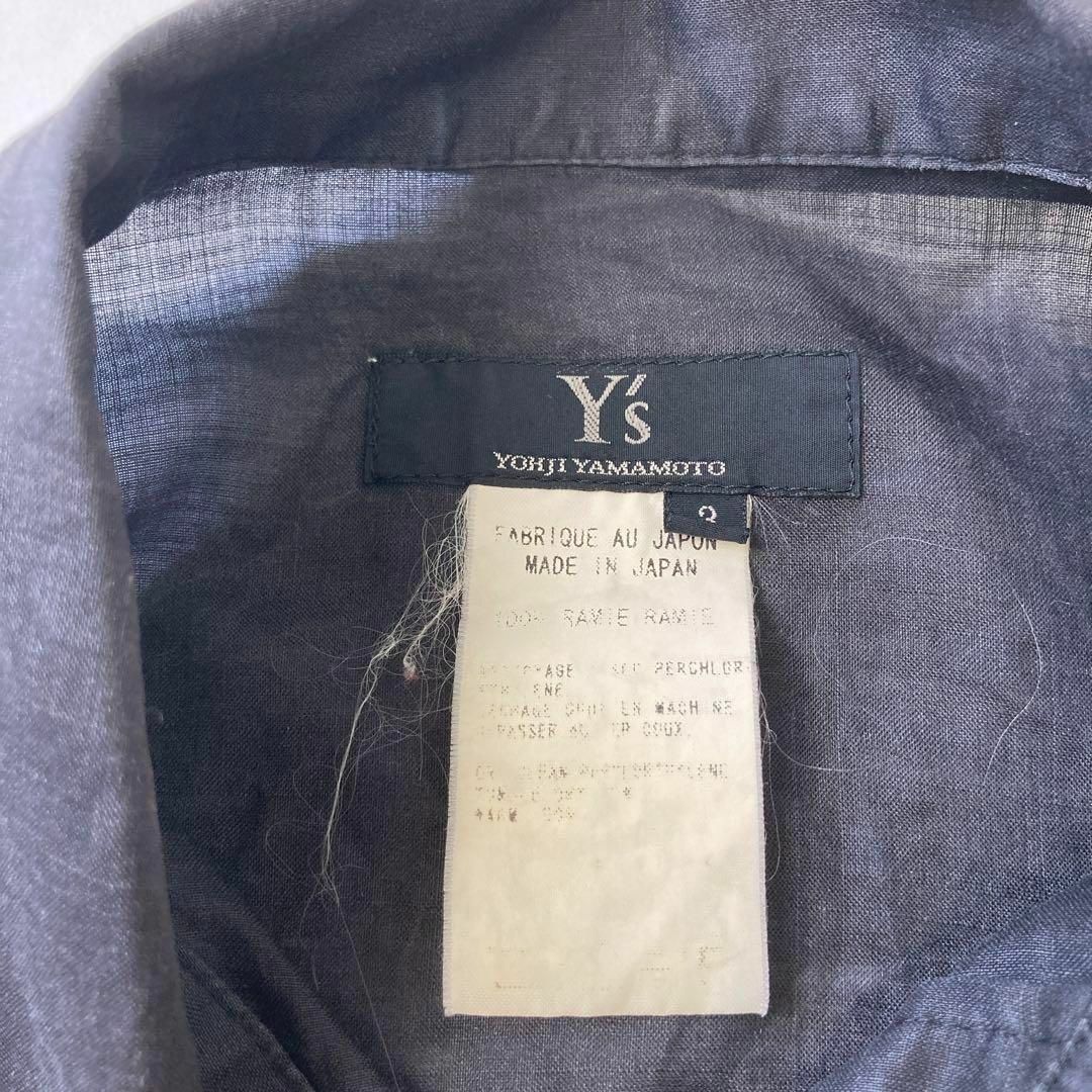 Y's(ワイズ)のY's Yohji Yamamoto ラミー リネン 麻 長袖 シャツ レディースのトップス(シャツ/ブラウス(長袖/七分))の商品写真