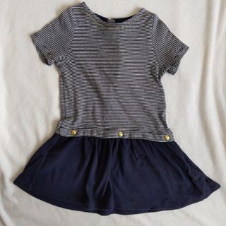 プチバトー(PETIT BATEAU)のプチバトー　ミラレ　半袖ワンピース　86(ワンピース)